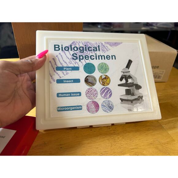 Biological slides plus bonus Microscope. - Picture 2 of 11